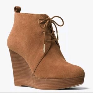 Worn once Michael Kors Pierce wedge booties